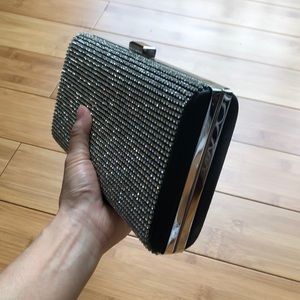 Black and Rhinestone Clutch